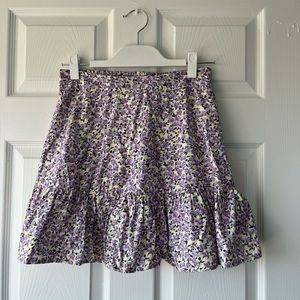 FREE SHIPPING/NORDSTROM PREPPY floral purple yellow skirt - Size Small